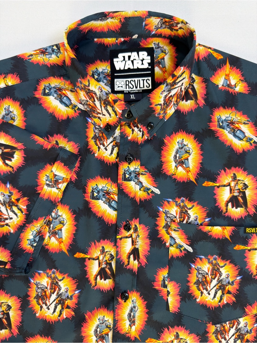 RSVLTS Star Wars The Mandalorian Hero KUNUFLEX Button Up Shirt